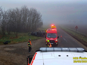 Při střetu osobáku se srnkou se zranil řidič a čtyři děti