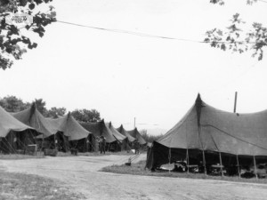 Vojenský tábor 109. evakuační nemocnice americké armády v Plzni na Borech, květen-září 1945