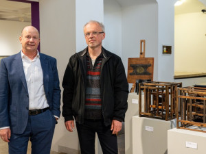 Ředitel ZČG Roman Musil a historik umění Dušan Brozman