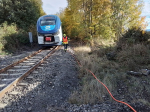 Starší žena se rozhodla spáchat sebevraždu skokem pod vlak na jižním Plzeňsku