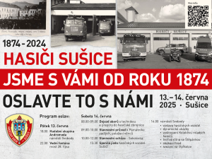 Sušičtí hasiči slaví 150 let a chystají vodní show i dynamické ukázky