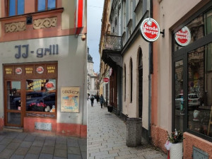 Původní legendární JJ Grill v Jungmanově ulici a podnik, který ho vystřídal