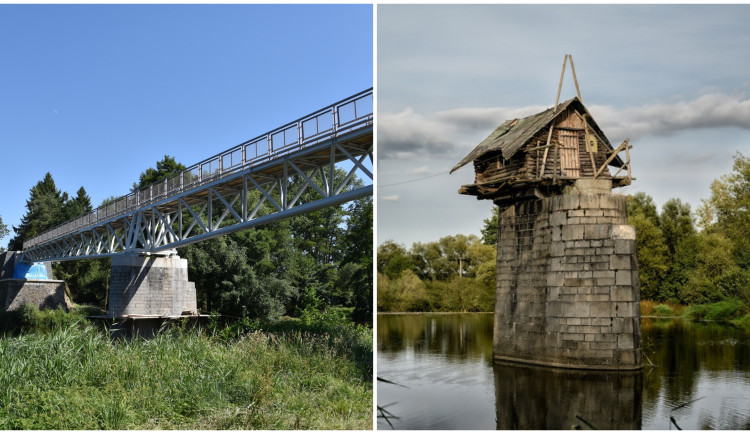Na místě slavné chaloupky na pilíři teď stojí nová lávka pro cyklisty