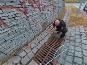 Za tohle by se ani MacGyver nemusel stydět, strážníci zaimprovizovali a zachránili kachňata
