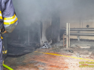 V Plzni hořelo v areálu čističky odpadních vod v Jateční ulici