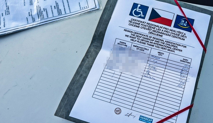 Protokol o poskytnutí darů, který posloužil jako důkaz