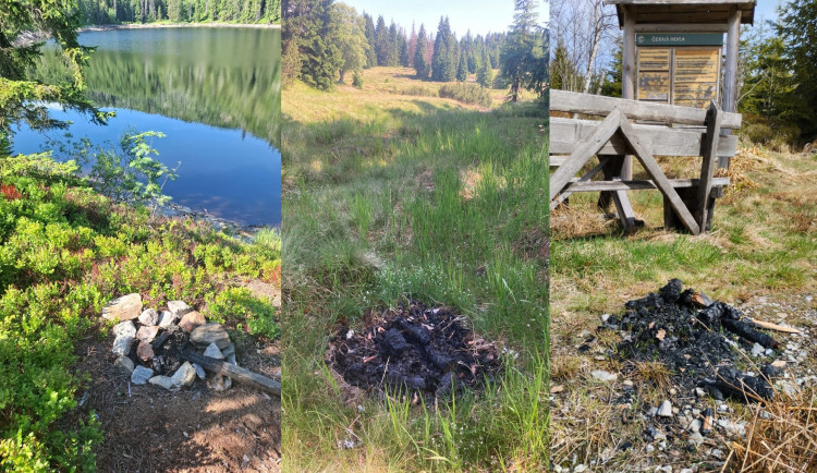 Lidé rozdělávají desítky nelegálních ohnišť v NP Šumava. Riskují obří požáry