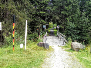 Hraniční most u zaniklé osady Gsenget