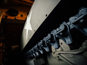 Tank v restaurátorské dílně.