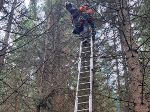 Poslední nehoda paraglidisty u Svatoboru, foto: Hasiči Sušice