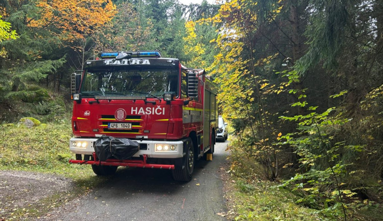Poslední nehoda paraglidisty u Svatoboru, foto: Hasiči Sušice