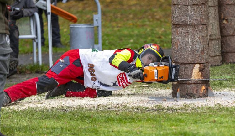 Frýdlantský park hostí soutěž středoškolských týmů Jizerský dřevorubec