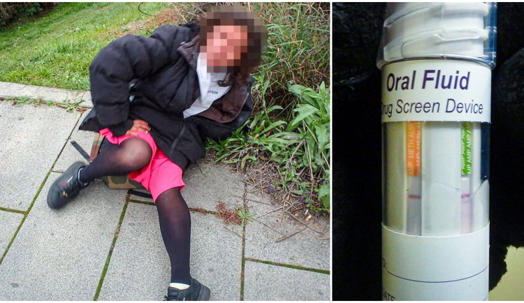 Mladá žena poskakovala po silnici a dělal nepořádek, měla v sobě koktejl drog