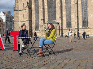 Na nedávném Dni s britskou ambasádou v Plzni měla Bára také debatu s fanoušky Harryho Pottera