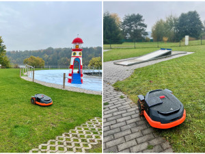 Areál Škodaland brázdí robotické sekačky, rozhlehlé plochy sekají v noci