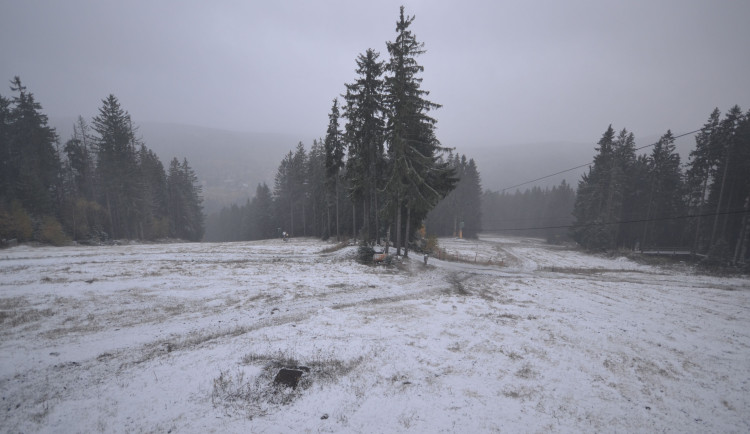 Záběr z webkamery na Špičáku