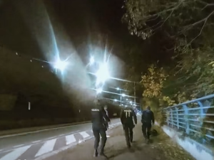 VIDEO: Bobr v noci vyrazil od řeky na špacír do ulic města. Skončil v podběráku