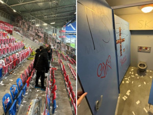 Tak vypadal sektor hostů po utkání