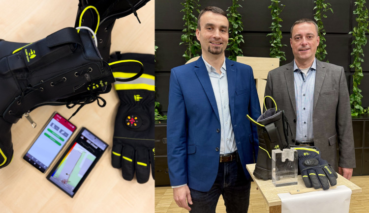 Autoři chytrých bot i rukavice Radek Soukup a Petr Kašpar