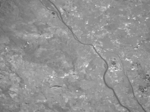 Snímek Budapešti ze satelitu VZLUSAT-2 (Zdroj VZLU)