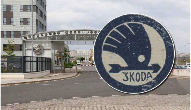 Ulice Emila Škody v Plzni a první podoba loga