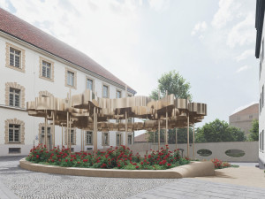 Vizualizace stavebního dvorku