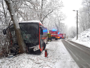 Nehoda autobusu v Plzni