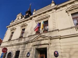 V Blovicích například ukrajinskou vlajku vyvěsili, foto: Město Blovice