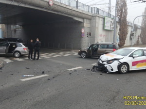 Hromadná nehoda v Plzni