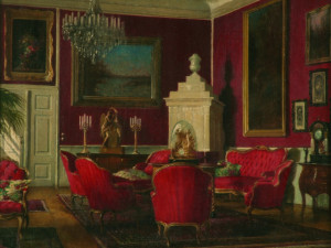 Historický obraz s názvem Červený pokoj Zelené Hory