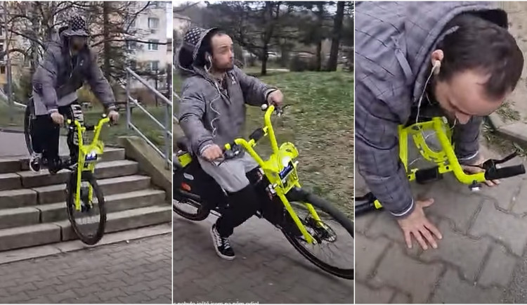 Dělal kraviny na sdíleném elektrokole a ještě se u toho natočil. Veřejnost mu to dala sežrat