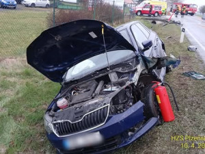 Nehoda v úseku mezi Klatovy a Kdyní,