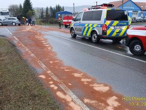 Nehoda v úseku mezi Klatovy a Kdyní,