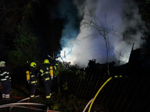 Požár zcela zdemoloval chatu, zůstal po ní jen komín a obrovské škody