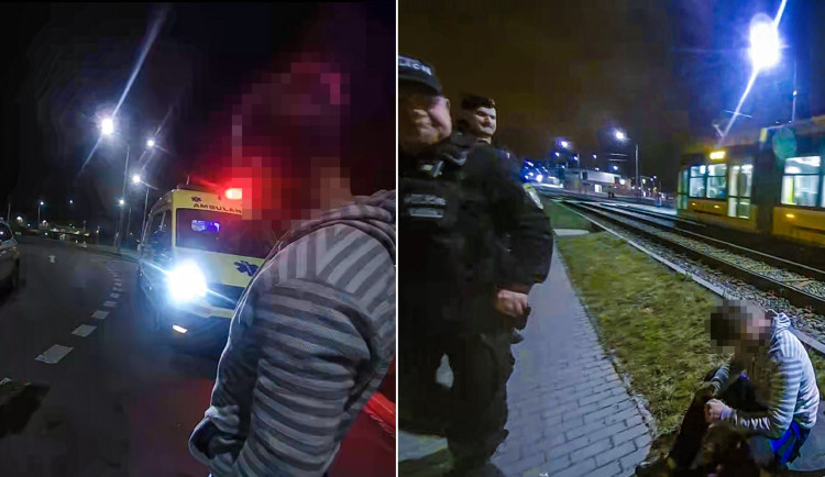 Záchranná akce v Kaplířově ulici, kde se pohyboval v kolejišti muž ve špatném psychickém stavu