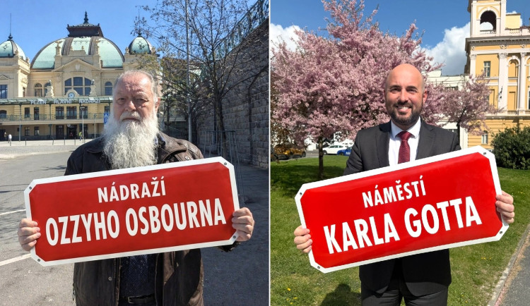 Starosta a senátor Aschenbrenner by chtěl nádraží Ozzyho Osbourna, primátor Zarzycký si už prosadil náměstí Karla Gotta
