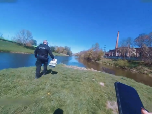 Početná kachní rodinka squatovala ve Škodě. Pak přišel odchyt a přesun do bezpečí