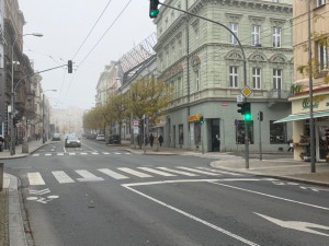 Místo tragické nehody na dnešní Americké třídě