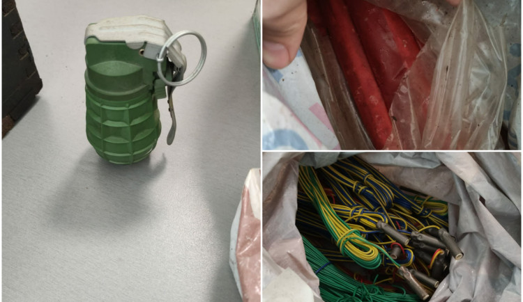 VIDEO: Pyrotechnik dnes u Popic likvidoval munici. Donesl ji muž v igelitce