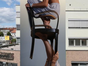 Návrh velkoformátové malby na budově Kooperativy.