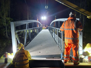 Foto z instalace nového akvaduktu, foto: Stanislav Antoš