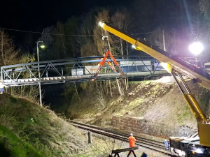 Foto z instalace nového akvaduktu, foto: Stanislav Antoš