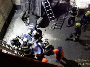 Jedna z velmi vážných nehod, kde Bronislav Dvořák zasahoval, foto: HZS Plzeňského kraje