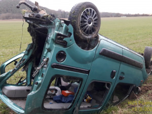 FOTOGALERIE: Nehoda dvou vozidel na jižním Plzeňsku