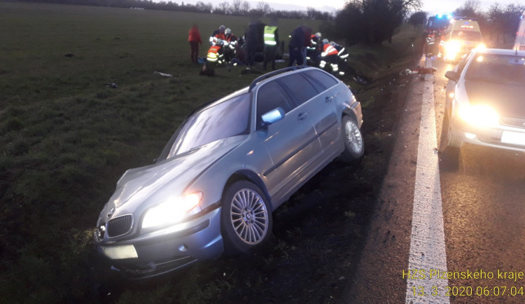 FOTOGALERIE: Nehoda dvou vozidel na jižním Plzeňsku