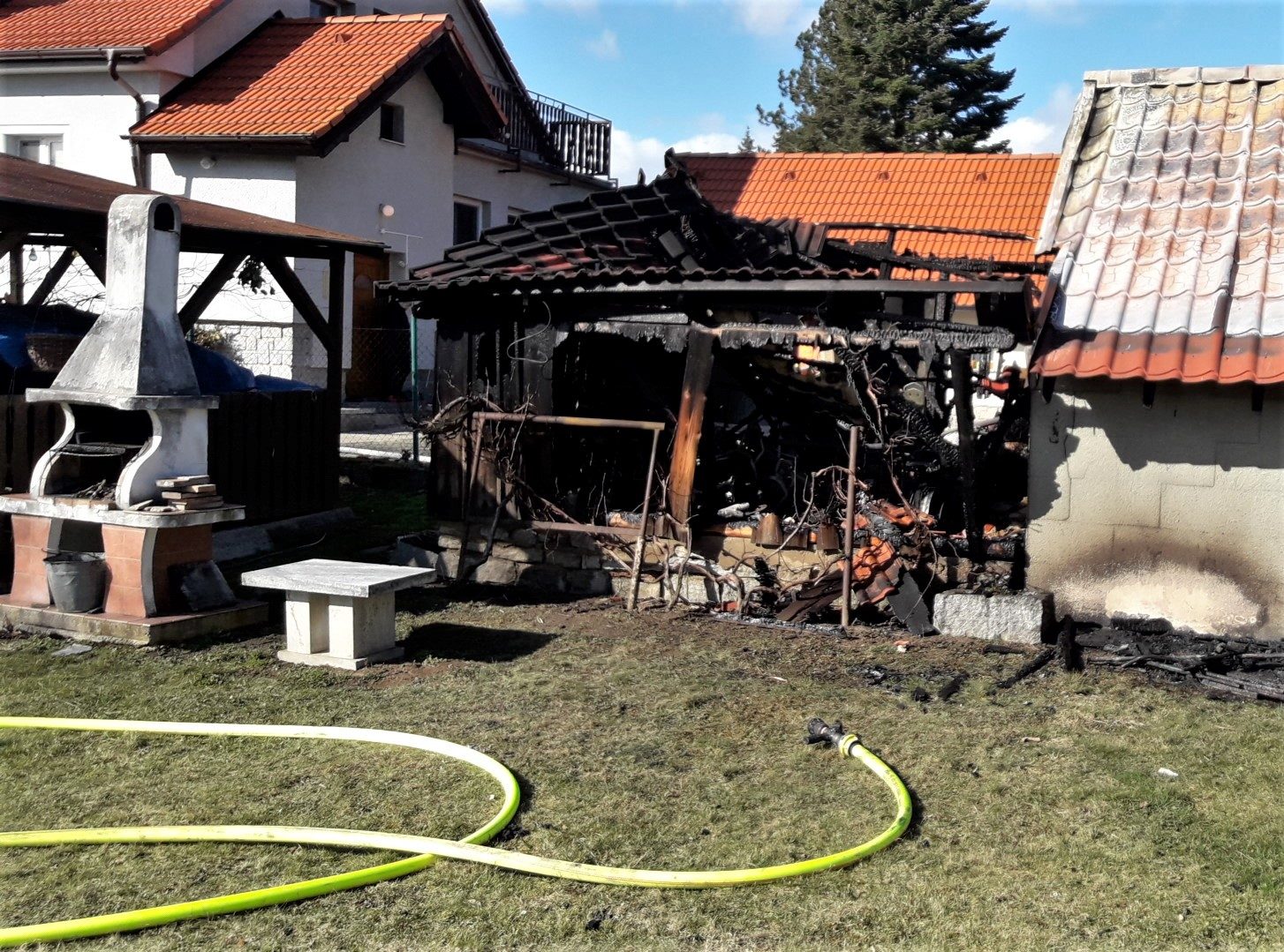FOTOGALERIE: Požár kůlny na Klatovsku