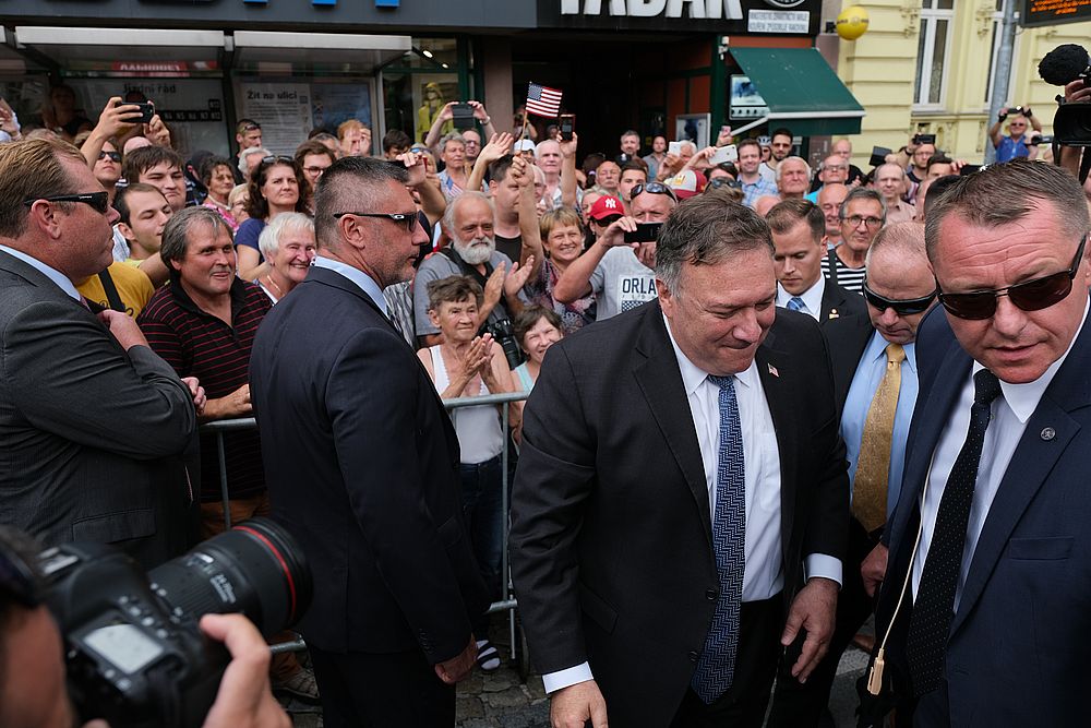 FOTOGALERIE: Mike Pompeo v Plzni