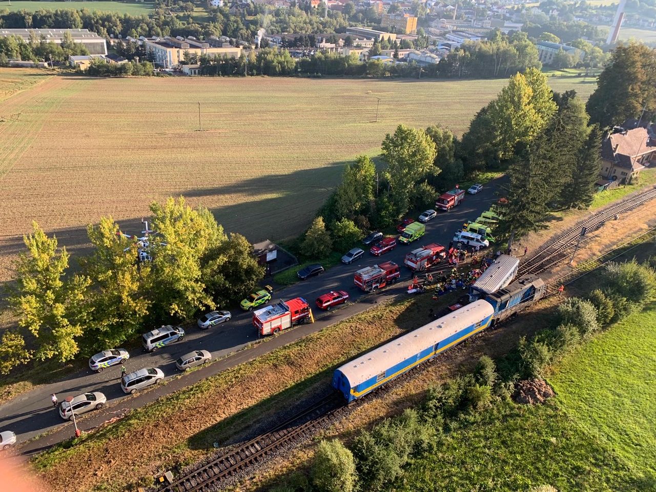 FOTOGALERIE: Srážka dvou vlaků ve Kdyni