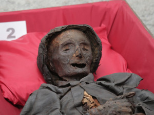 FOTOGALERIE: Klatovské katakomby, stěhování mumií 2011