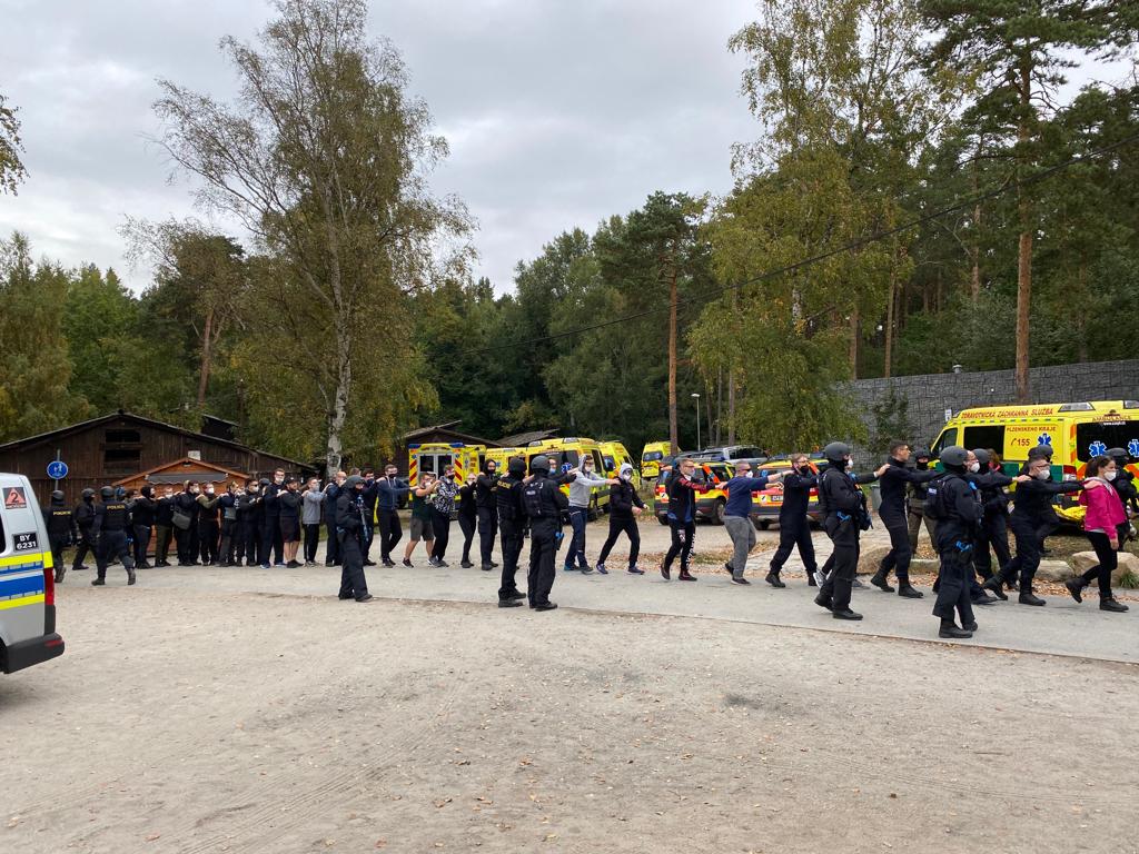 FOTOGALERIE: Zásah proti střelci, policejní cvičení na Ostende